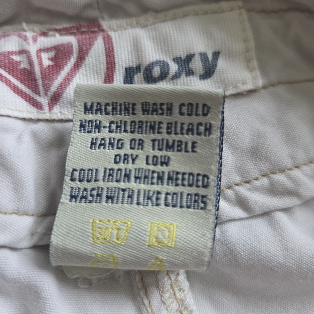 Y2k Roxy Khaki Cargo Low Rise Shorts Sz 9 - Picture 5 of 7